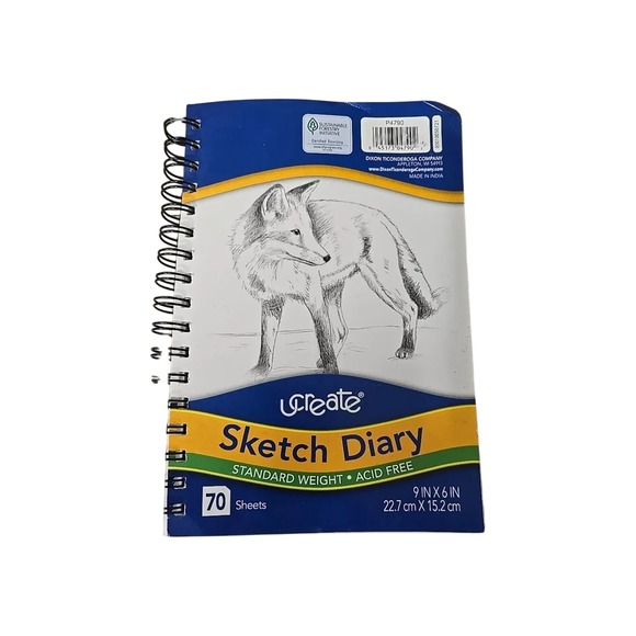 U Create Sketch Diary Standard Weight Acid Free, 70 Sheets 9x6 NEW - Picture 1 of 2